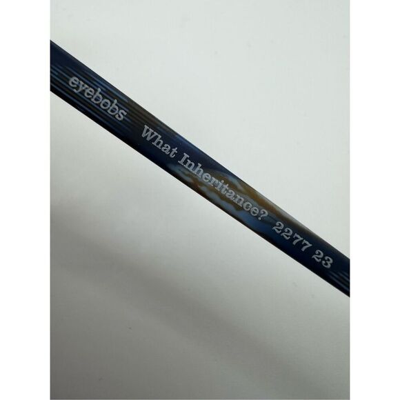 eyebobs What Inheritance? Reading glasses strength 1.00 blue brown pattern new w - Picture 2 of 4